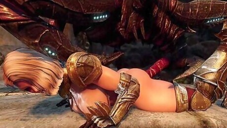 Elf Whore Warrior Was Fucked By Chaurus 2