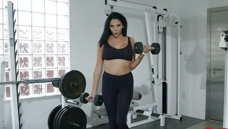 Horny brunette sucking a dick before riding it - Missy Martinez