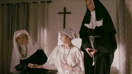 Erotic sex ritual with lesbian nuns