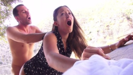 Pulled Over To Fuck Dani Daniels In Public Until We Were Caught Outdoors